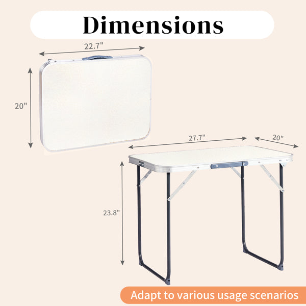 Aluminum Camping Folding Table – Lightweight, Portable, Rust-Proof Outdoor Picnic & Hiking 70x50x60cm Table